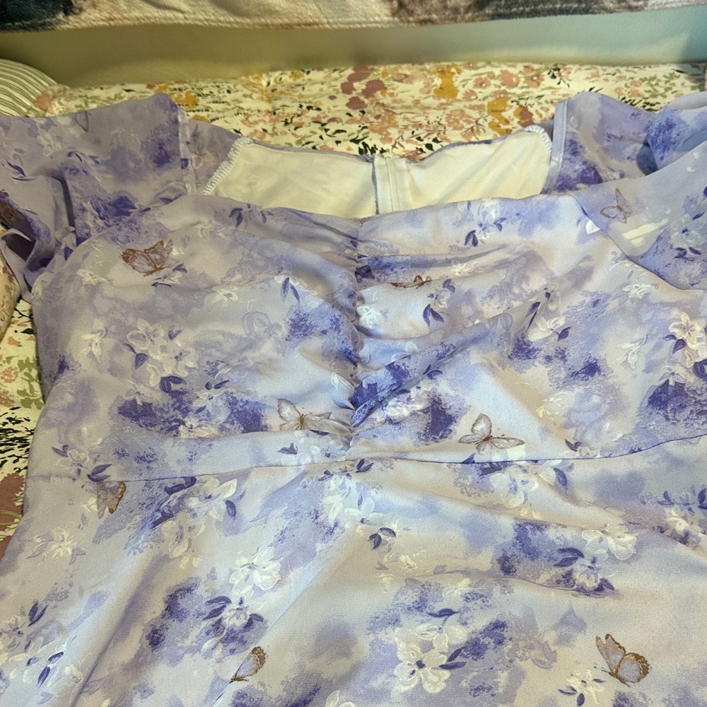 Amazon Women's Purple Floral Maxi Dress
